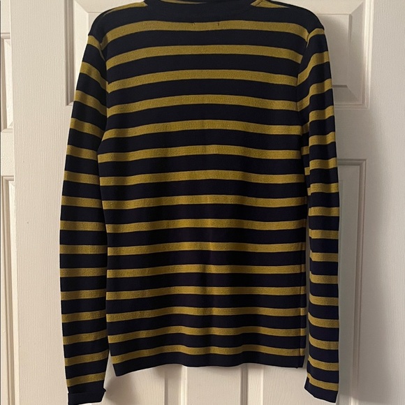 Audrey & Grace Navy and Yellow Striped Blazer - Picture 6 of 6